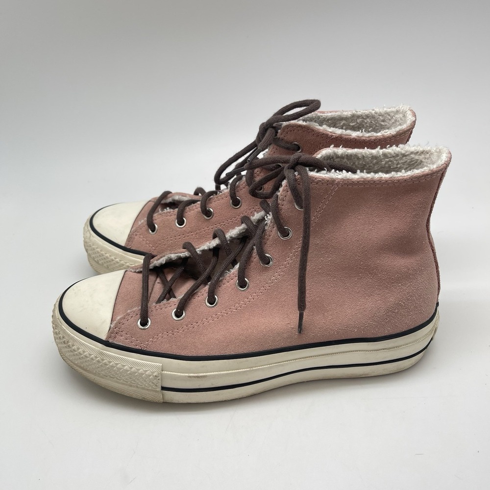 Converse Sneakers Womens‎ 7 Sherpa Lined Hi Top Chuck Taylor All Star Platform